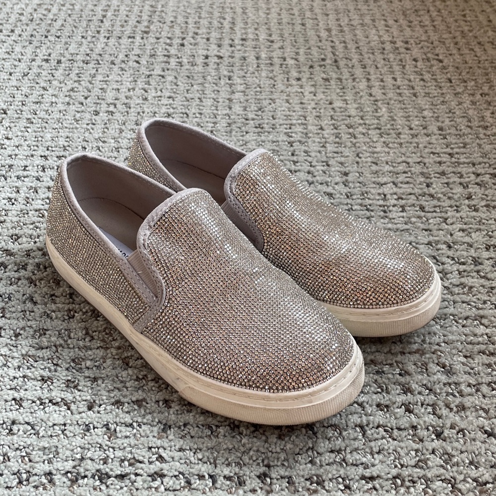Steve Madden Silver Slip-On Sneakers